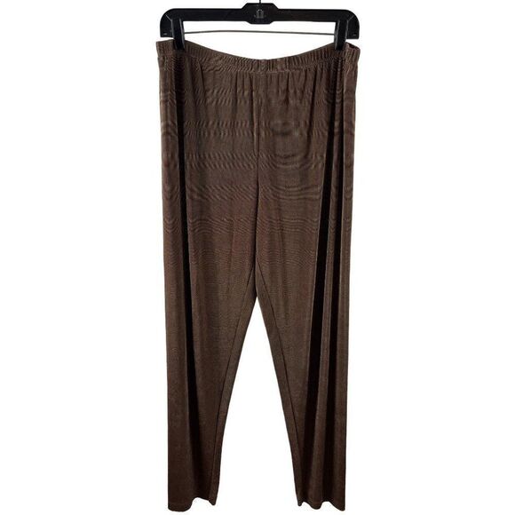 Chico's Pants - Chico’s Design Slinky Pull-On Wrinkle Free Pants Brown Large Size 2 Stretchy